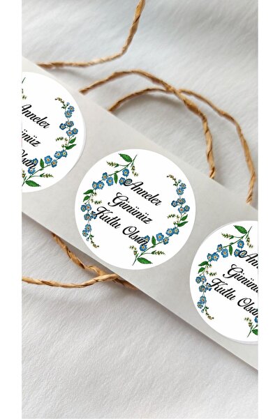 Piksel Grafik Mother's Day Flower Round Sticker - 24 Pieces Decoration, Gift,...