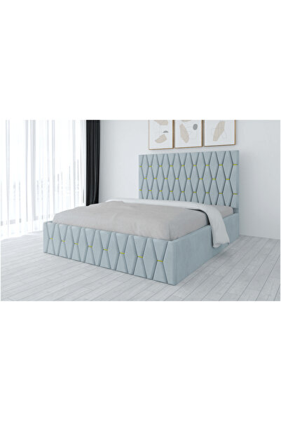 MobilaStefan Pat tapițat Oscar Lemon fără saltea 120 x 200