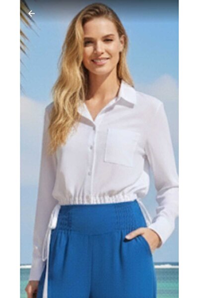 newmisal Women's Shirt with Elastic Waist and Laces