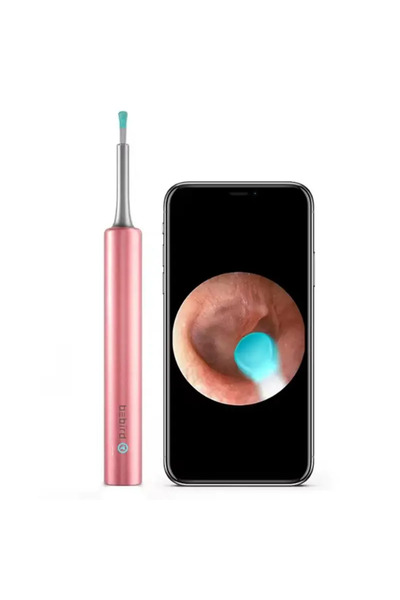 BEBIRD T5 3MP KAMERA 3.5MM LENS ŞARJLI WIFI GÖRÜNTÜLÜ KULAK TEMİZLEYİCİ PEMBE RENK
