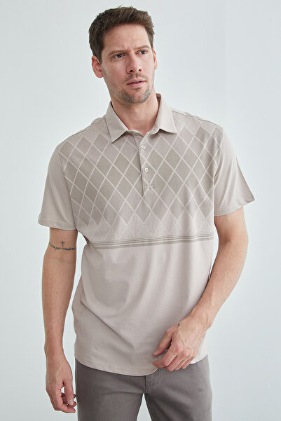 Fulla Moda Baklava Patterned Polo Neck T-Shirt
