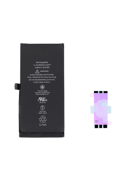 Yedcom IPhone 12 MİNİ Uyumlu Batarya Pil Telefon Batarayası Pil Bandı Beraber