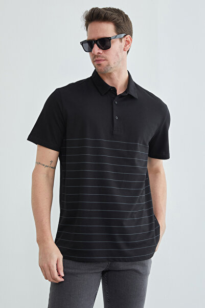 Fulla Moda تي شيرت بولو بأزرار مخططة