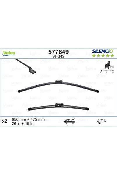 VALEO Μάκτρο υαλοκαθαριστήρα 577849