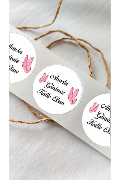 Piksel Grafik Mother's Day Butterfly Stickers - 24 Pieces Decoration, Gift, P...