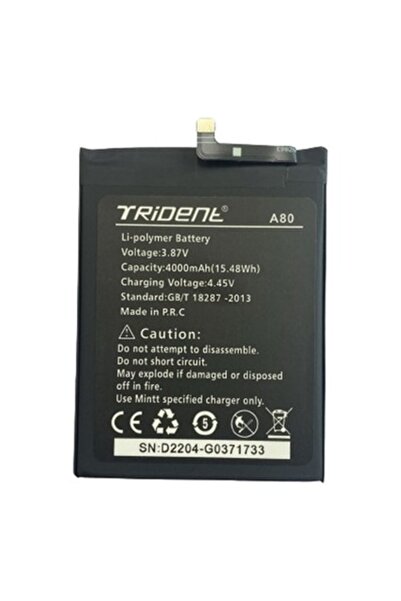 Yedcom Trident A80 Batarya Pil Yüksek Kalite Denenmiş Yeni Tarihli