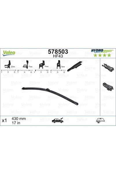 VALEO Μάκτρο υαλοκαθαριστήρα 578503