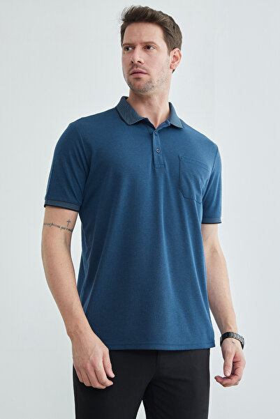 Fulla Moda Μπλουζάκι με ένα τσεπάκι και λαιμόκοψη πόλο