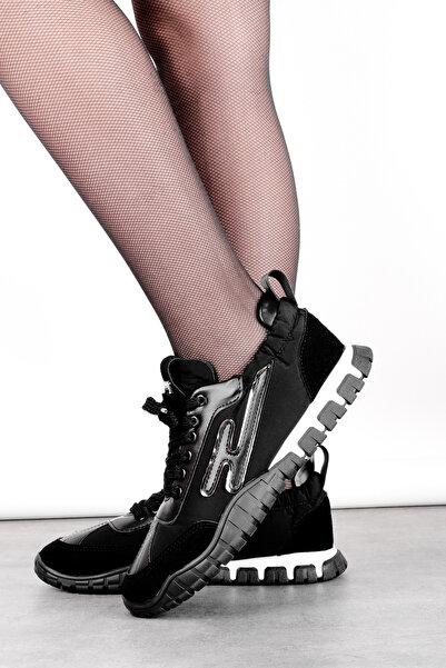 MY DERİ حذاء رياضي نسائي من Asery مصنوع من قماش المظلة مع أربطة وحزام مطاطي ع...