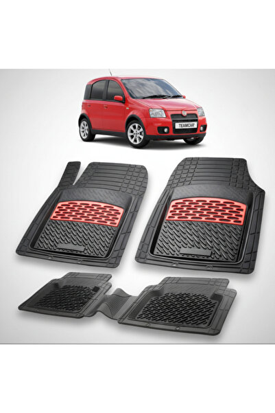 TEAMCAR Covorașe compatibile cu Fiat Panda II 2003-2012 | Roșu