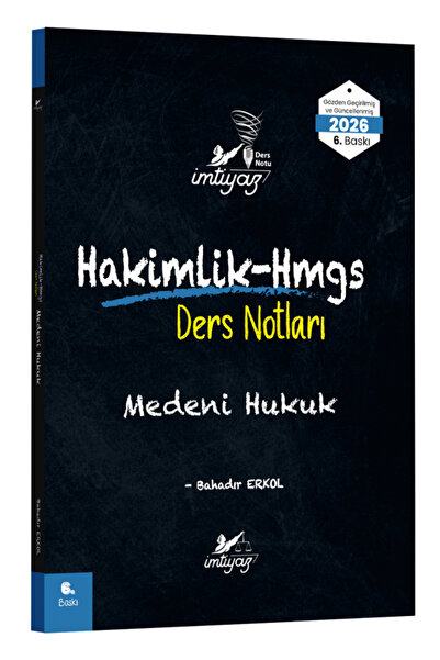 Temsil Kitap İMTİYAZ 2026 HMGS Hakimlik Medeni Hukuk Ders Notları