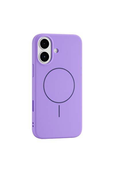 Paladyum Case iPhone 17 Compatible Premium Magsafe Velvet Silicone Lilac Jull...