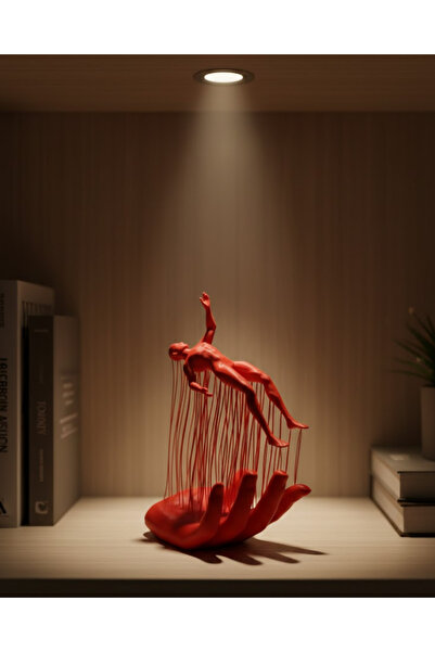 Najmaddin ديكور طاولة فني ثلاثي الأبعاد على شكل إنسان أحمر اللون مقاس 12x18 سم