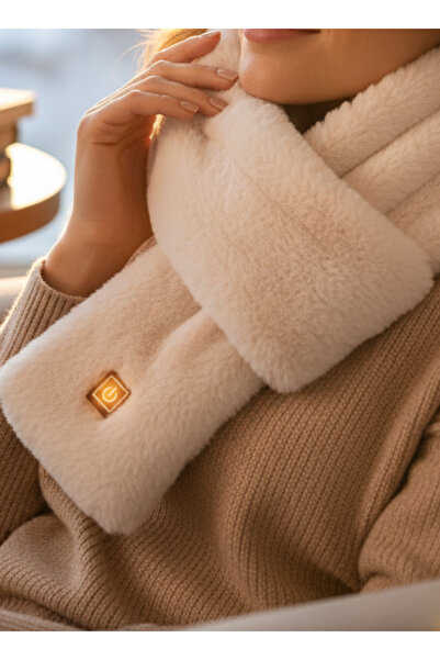 Generic Smart USB Heated Scarf – 3-Level Temperature Control, Khaki 🧣🔥