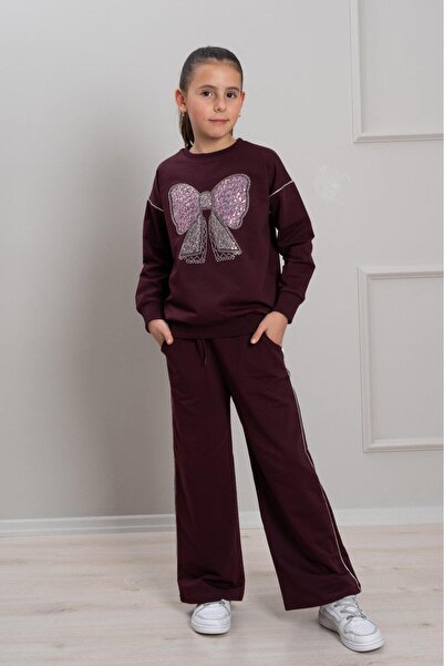 LİLLYPİCCA Girl's 2-Piece Set with Bow Accessories, Comfortable Fit, Cotton F...