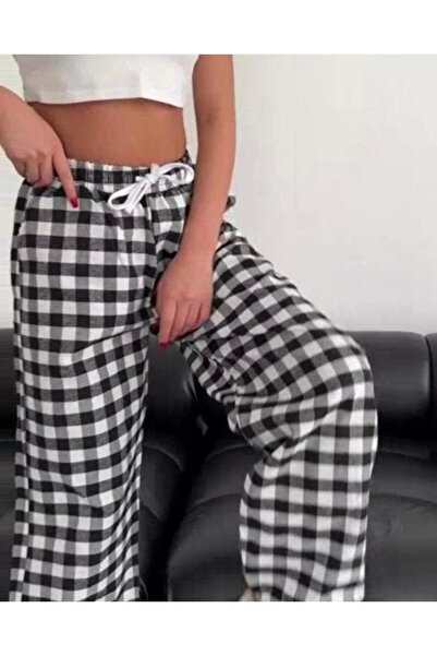 İsra Ayyıldız Moonstar Collection Ekose Viral Pinterest Patchwork Eşofman Altı