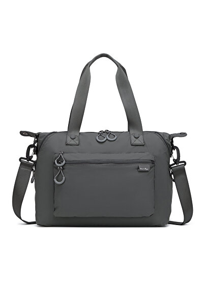 Hüvendo Smart Bags Dark Gray Women's Shoulder and Sports Bag Lightweight Fabr...