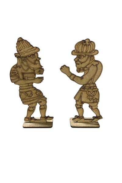 OES HOME Hacivat & Karagöz Ahşap Etkinlik Boyama 1 er adet.