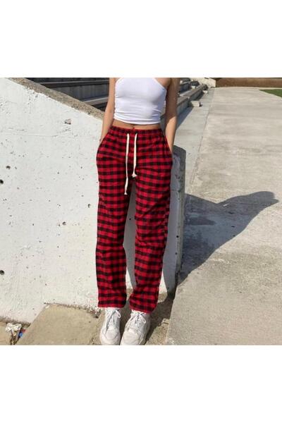 İsra Ayyıldız Moonstar Collection Ekose Viral Pinterest Patchwork Eşofman Altı