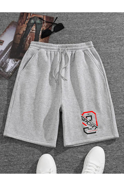 SUNFREE Sport Size 9 Printed Men's Elastic Waist Sports Shorts