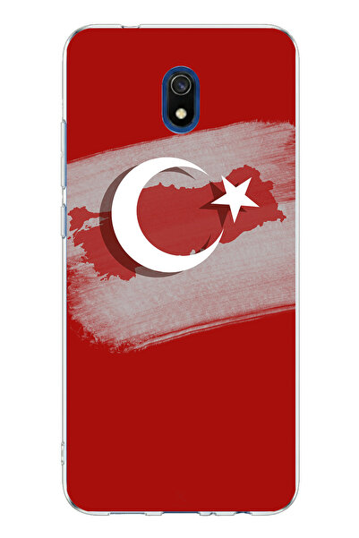 TechTree Redmi 8A Compatible Turkey Map Detailed Turkish Flag Printed Silicon...