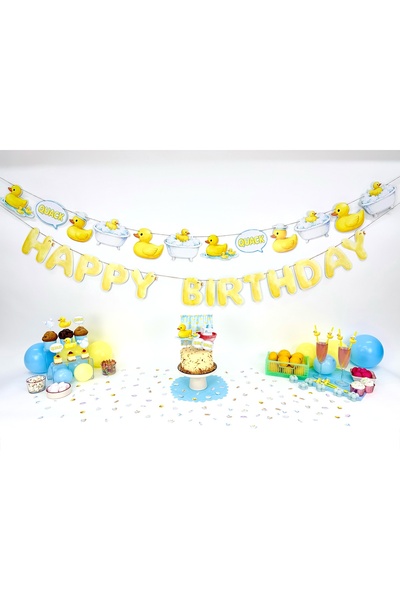 Flu Party Rubber Ducky - Sevimli Ördek Temalı Parti Seti