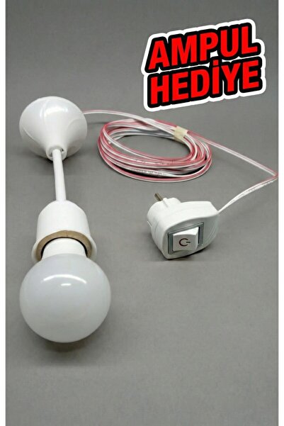 inwatt Tak Çalıştır 15 Metre Anahtarlı Fişli Duy Seti Uzatma Kablolu Seyyar A...