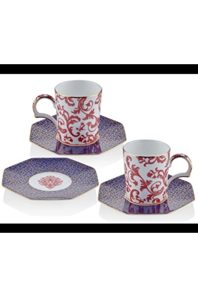 tea delight Blooming Baroque - Set of 2 Coffee Cups Red