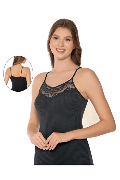 Belinay Corded Fabric Lace tank top with adjustable straps – 6013