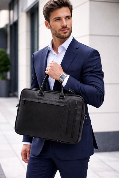 Mesut Balaban Deri Ürünleri 15.6' Waterproof Briefcase Computer Notebook Lapt...