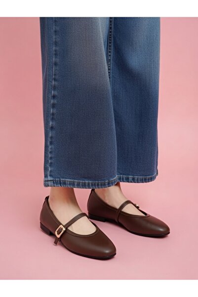 FRZZ Women's Mary Jane Buckle Comfortable Daily Ballet Shoes