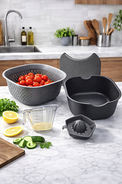 Gondol Plastik Multi Salata Hazırlama Seti 4 Parça