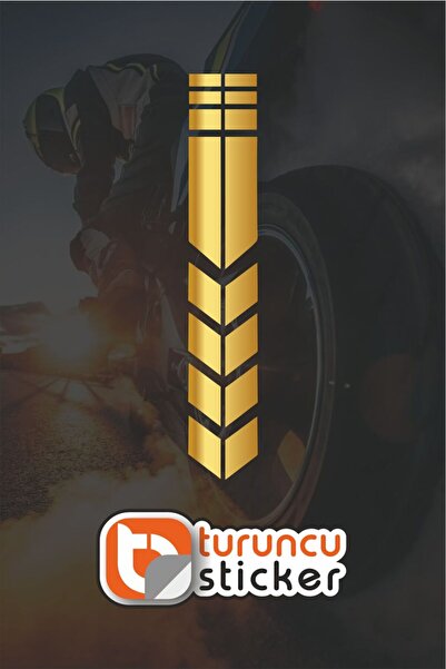 Turuncu Sticker Motor Çamurluk Şerit Sticker Etiket 35x6 cm – Araç – Motor – ...