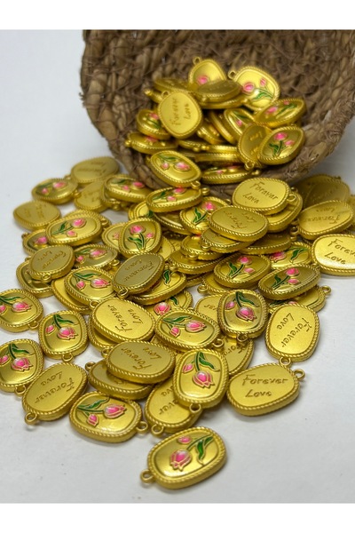 gemsartdeco Lale Kolye Ucu Charm 18 K Kaplama