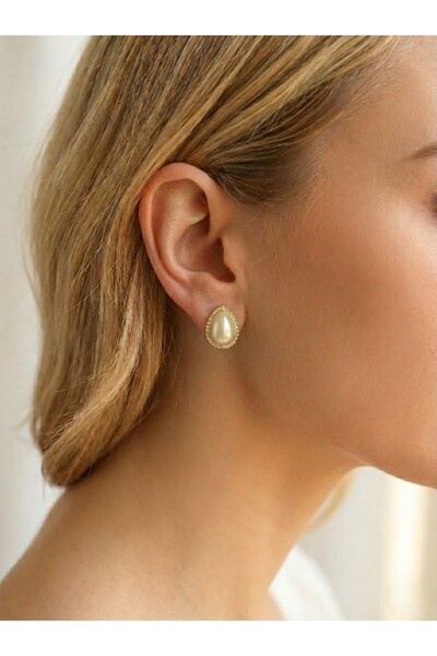 Candy Nuveria Saltanat İnci Serisi - Günlük Minimal Altın Kaplama Akrilik Taş...