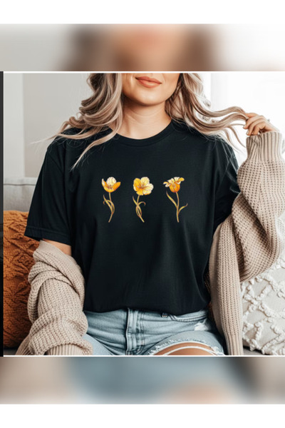 TİMİSİVA Tricou unisex supradimensionat ARTISTIC cu imprimeu guler rotund cu ...