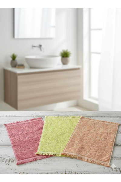 ÖZteks 3-Piece Set of 30-50 cm Kitchen Towels & Hand and Face Towels with Cot...