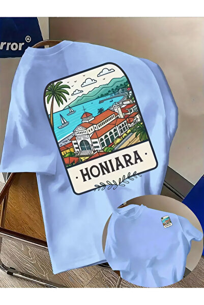 Rayan & Hoor Style Crew Neck Short Sleeve Regular T-Shirt with Front and Back...