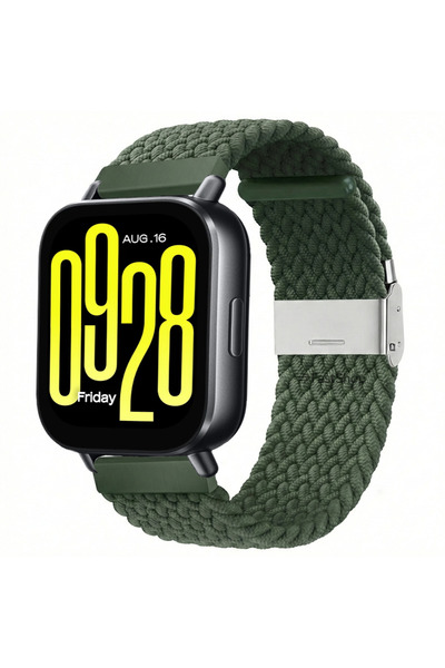 MMP SHOP Xiaomi Redmi Watch 5 Acitve / 5 Lite Uyumlu Metal Clips Kumaş Örgü A...
