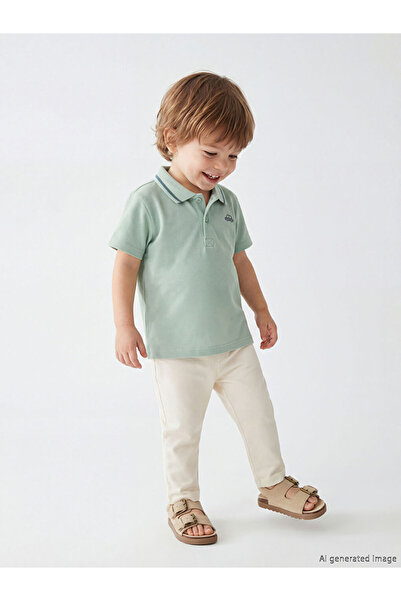 LC Waikiki Lcw Baby Green Baby Boy Polo Collar T-Shirt and Pants