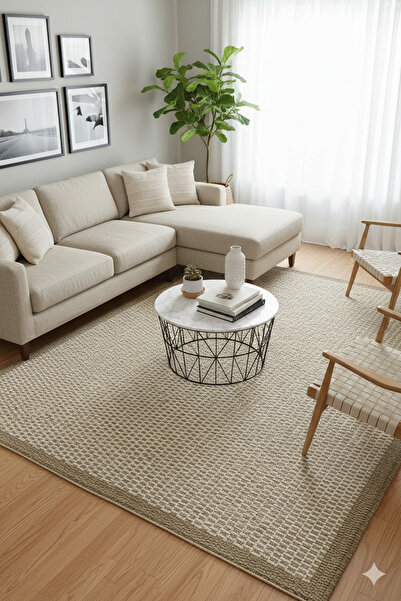 Babil Home Jüt Sisal Kilim Dokuma Halı Salon Koridor Yolluk Mutfak Halısı 810...