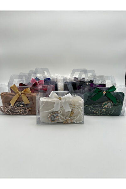 LenaToptan 10 Pieces of Bag-Looking Box Inside a Box Gift Set with Flamel Cov...