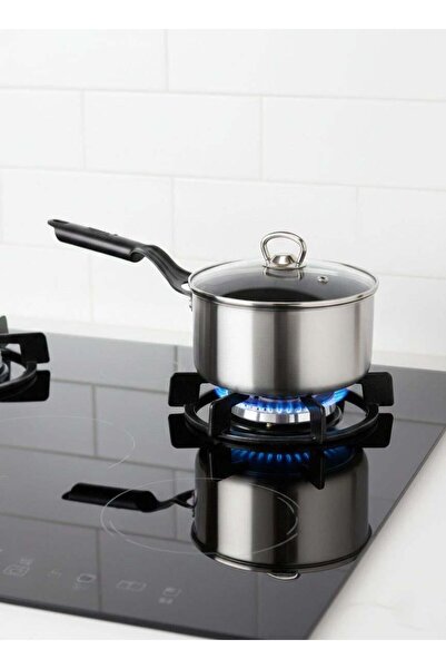 Mehtap Chefline Induction Base Sauce Pan (18 cm) – with Glass Lid