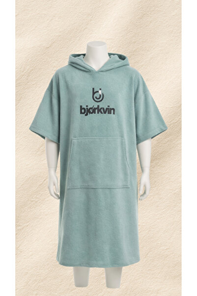 Asva Home Hooded Towel Poncho Unisex Mint Green Home Poncho