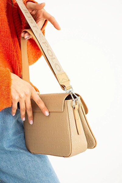 Just Polo Sand 2 Compartment Shoulder Bag Monogram 2197MH