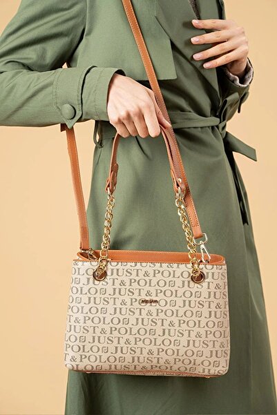 Just Polo Women's Chain Detailed Hand and Shoulder Bag