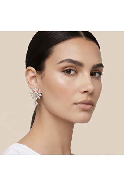 GlassySKY Zircon Stone Stylish Luxury Evening Dress Earrings