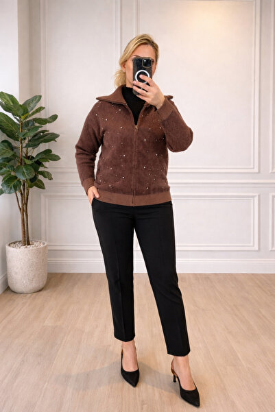 SNF angora taşlı hırka