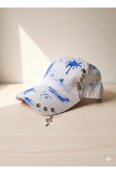 Abasic Custom Made Denim Cap – Distressed Model with Metal Accessories and Ha...