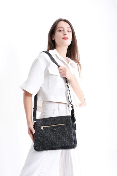 Just Polo حقيبة كروس وكتف نسائية أصلية بتصميم فاخر مكونة من 3 أقسام مقاس 29x2...